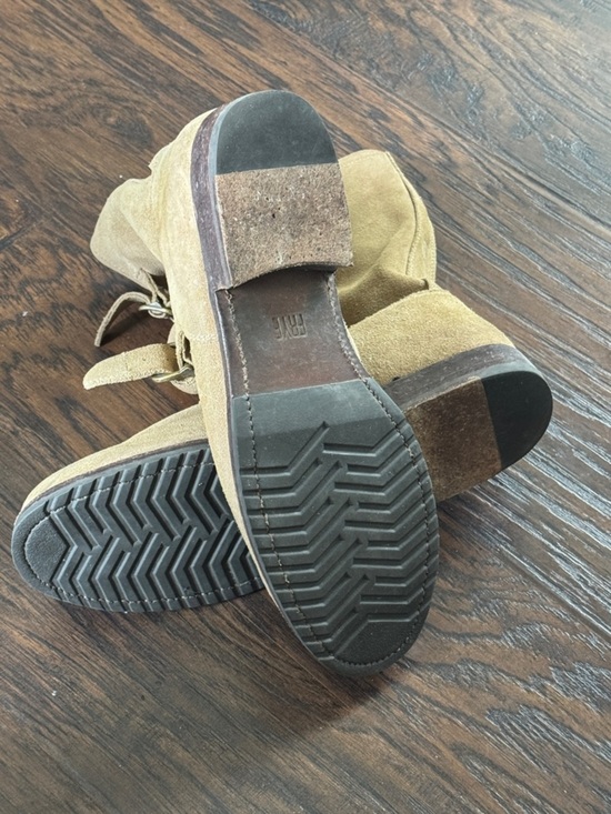 s-l400.jpg Frye Tan Suede Buckle Ankle Boots, Sz 11